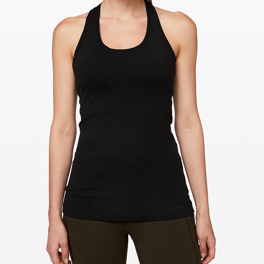 LULULEMON black tank top with built in bra